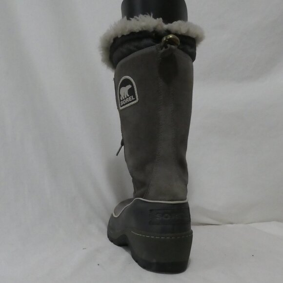 SOREL | size 10 | Grey Winter Boots with Faux Fur Trim - Picture 9 of 12